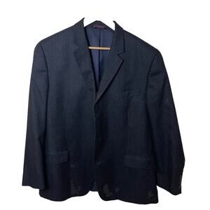 Izod Blazer Sport Jacket Navy Blue w/White Specks Business Casual Men’s Size 46R